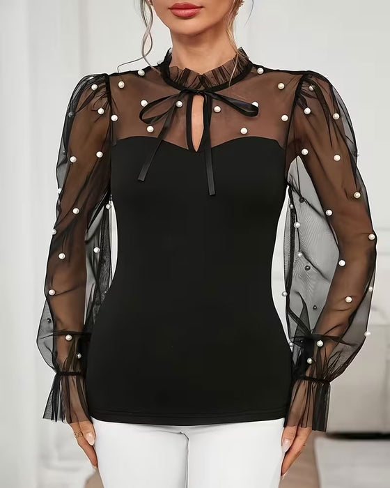 Bluse Solid Boble Erme Tøff