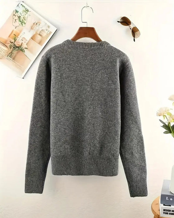 Cardigan uformell ensfarget langermet