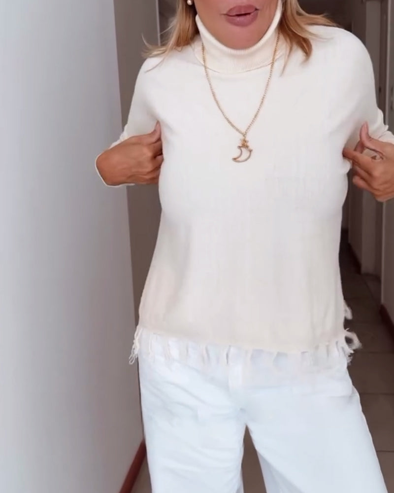 Rundhalset Strikket Undertrøye