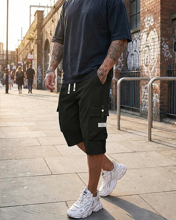 Bukse Herre Uformell Snor Capri Cargo