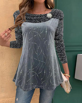 Langermet Topp Med Leopardmønster