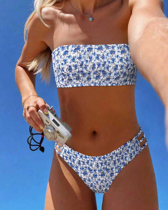 Bikini Lite Blomstret Trykk Bandeau