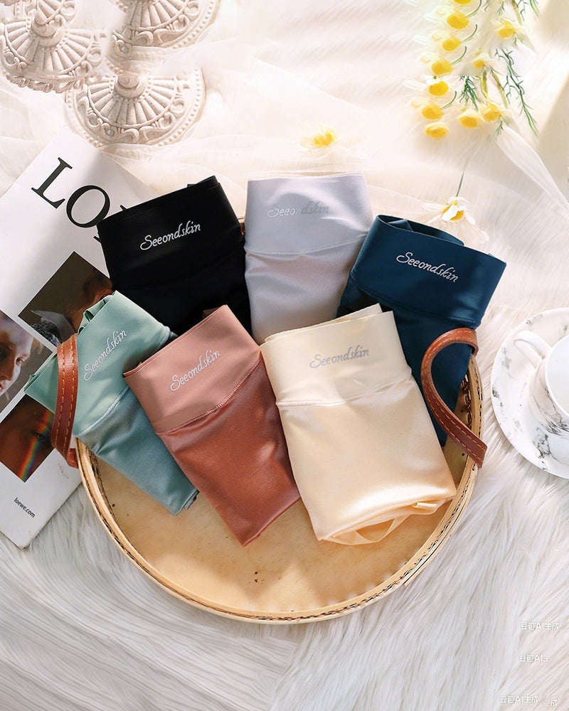 Dames Truse Med Høy Midje Is-Silke Sateng Sømløs Sexy Løft Og Magekontroll