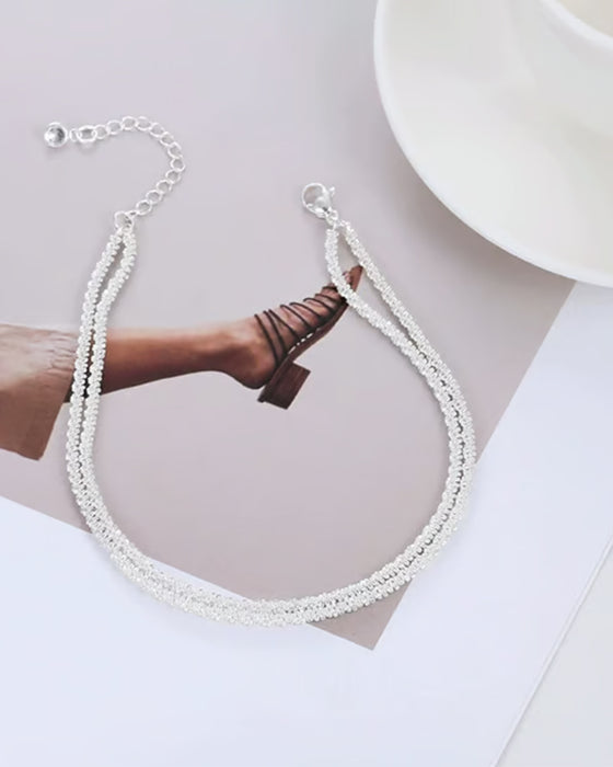 🏖️ Anklets Damer Kc Gull & Sterling Sølv