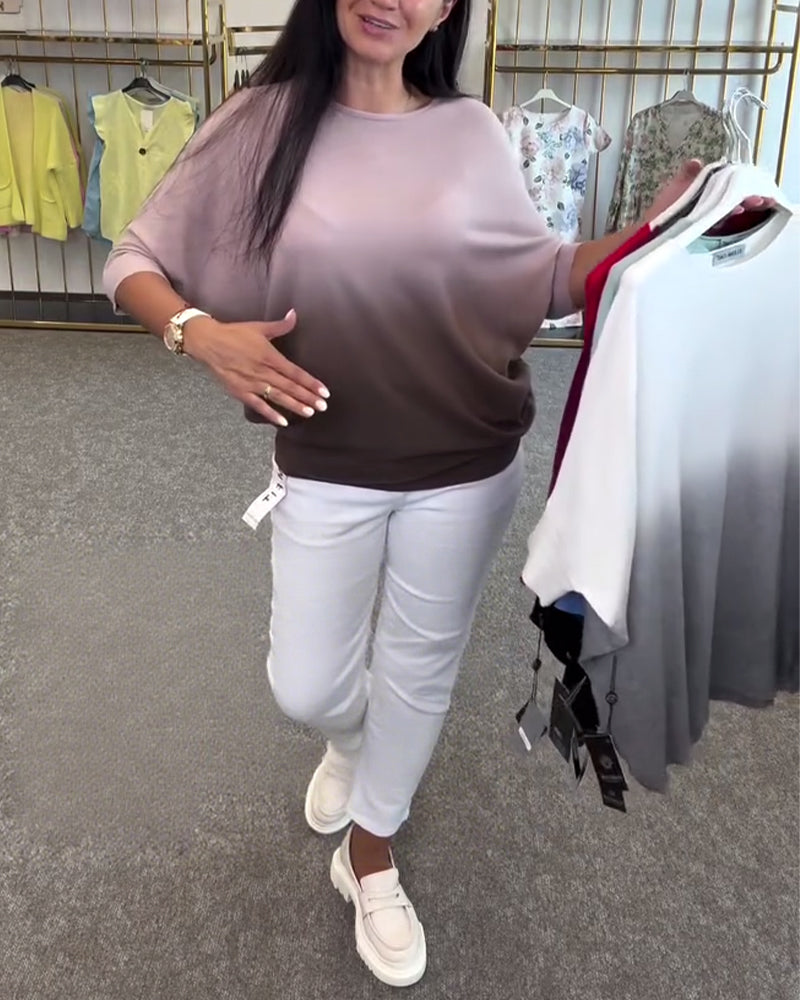 Casual Langermet Rundhalset Genser