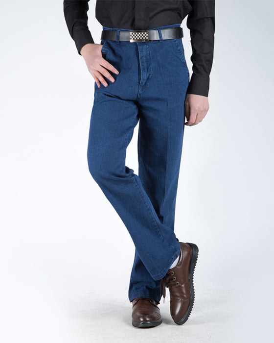 Herre Klassisk Rett Passform Stretchjeans