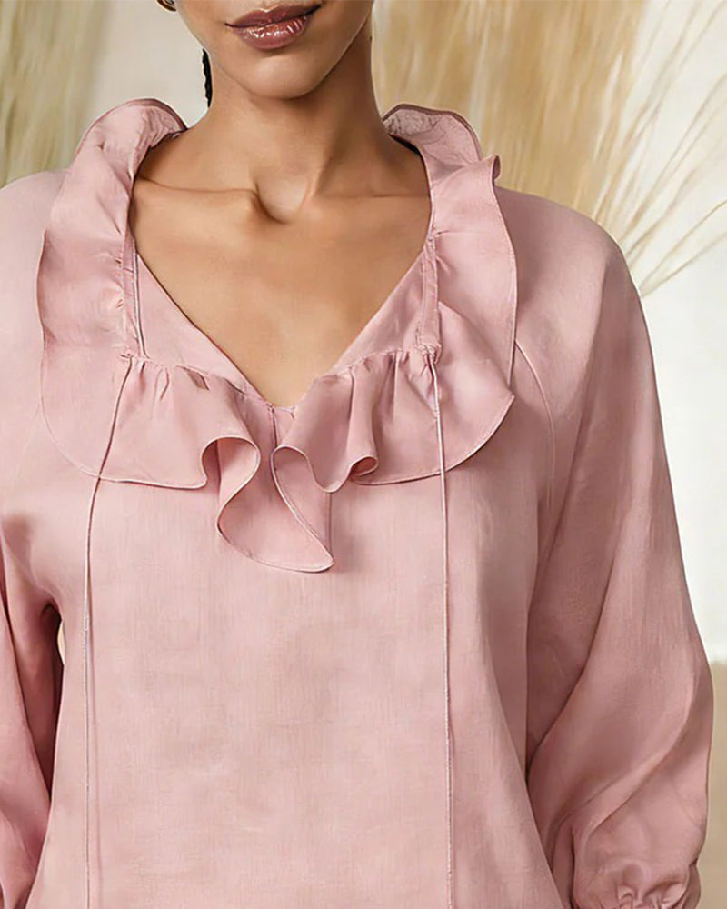 Bluse Ensfarget Puffermet