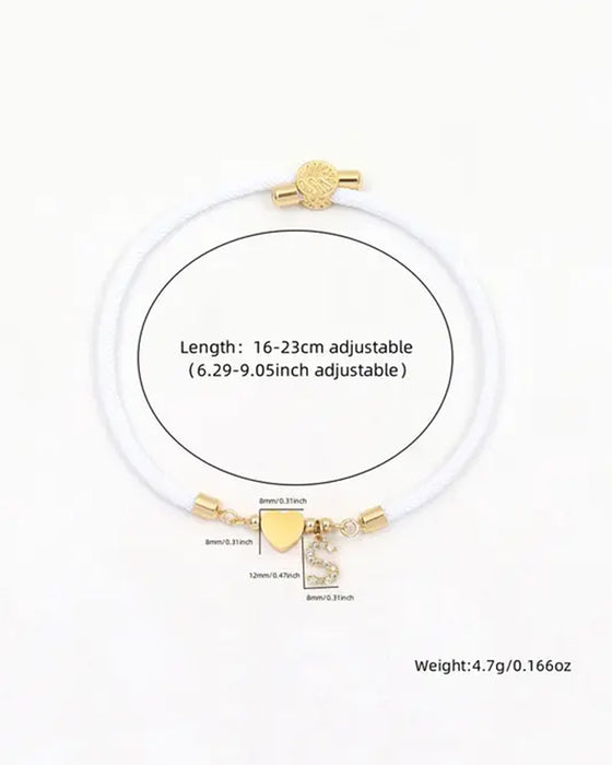 Initial Hjerte Sjarm Lenke Motearmband