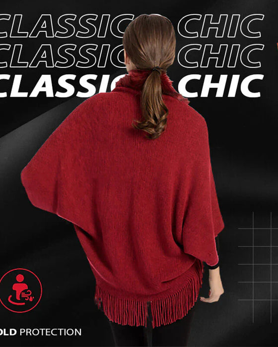 Kappe Modisk Tyk Pelskrage Skjerf