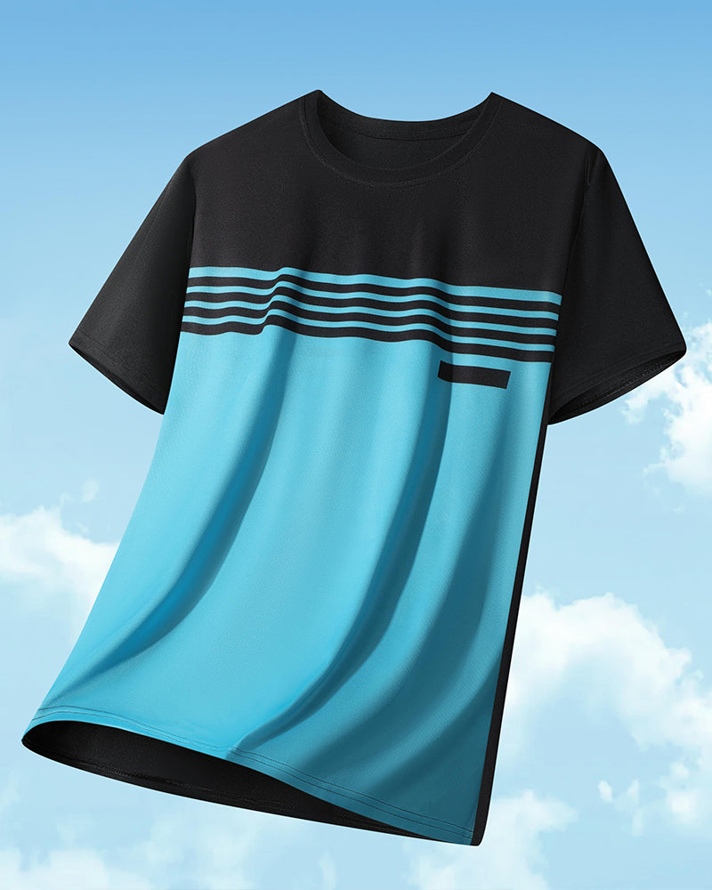 Herrer T-Skjorte Pustende Rasktørkende Kortsermet