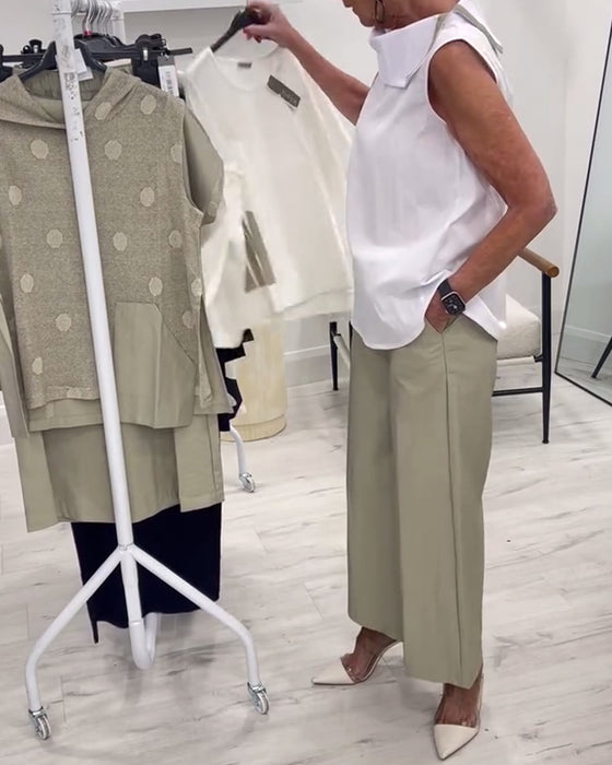 Drakt Ermeløs Bred Krage Mote