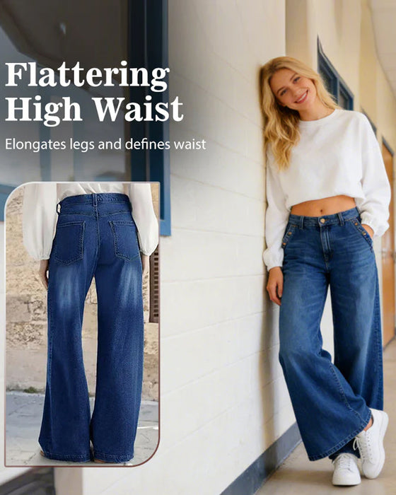 Jeans Multi-Knapp Vasket Løs