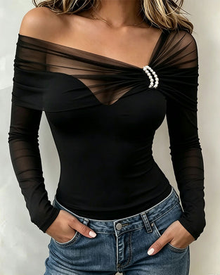 Topp Off-Shoulder Solid Tøff