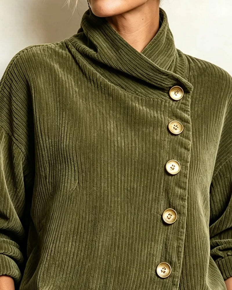 Kåpe Turtleneck Knapp Løs