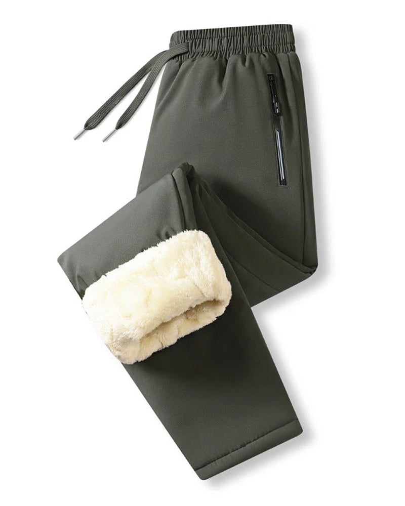 Herre Bukser Varmfôret Vanntette Snøring