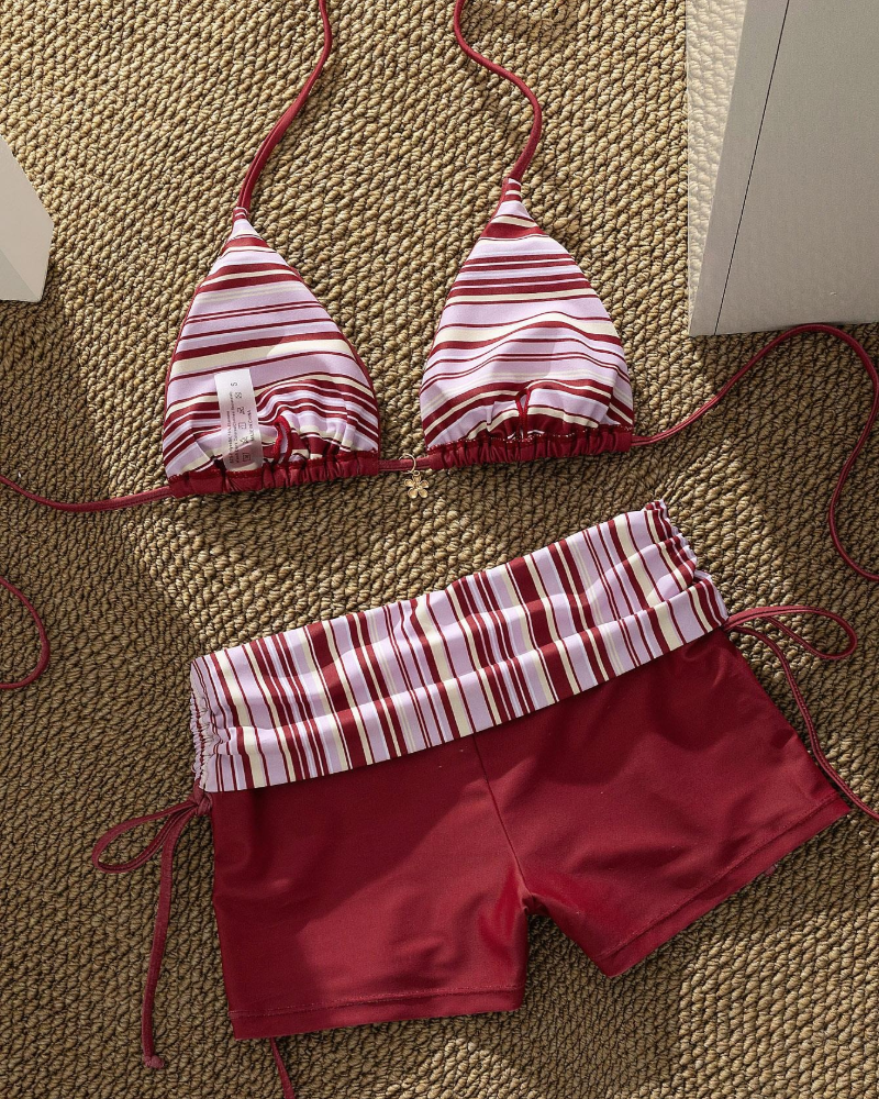 Bikini Resort Stil Blomstre Trykk