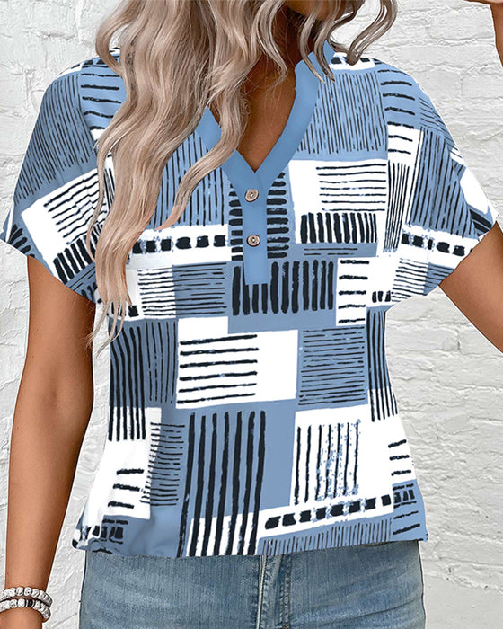 Top Uregelmessig Trykt