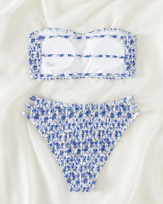 Bikini Lite Blomstret Trykk Bandeau