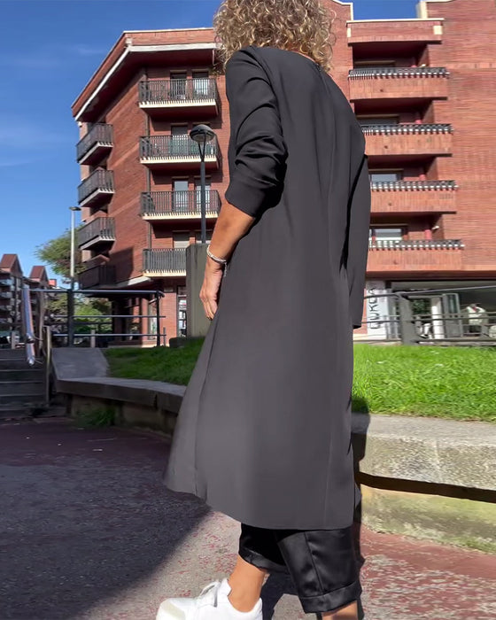Skjorte Fasjonabel Irregular Slit