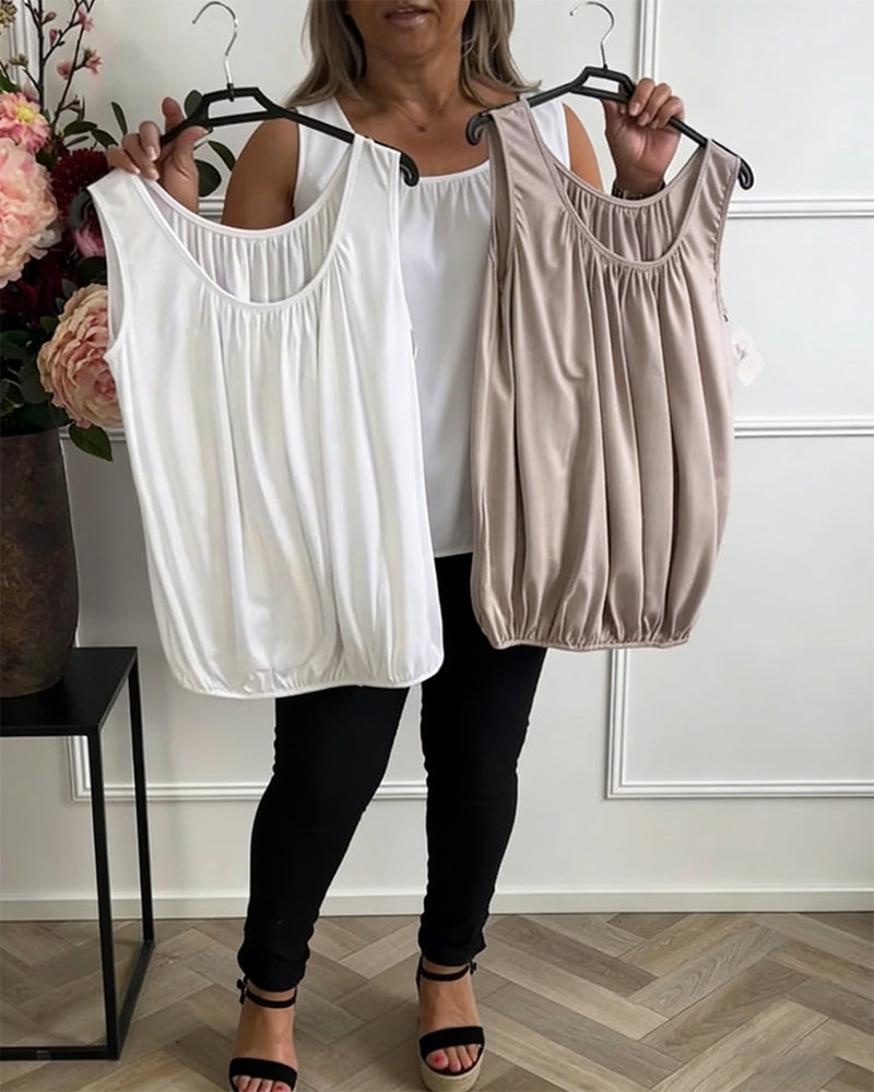 Tank Topp Innbygd Bh U-Utringet Casual