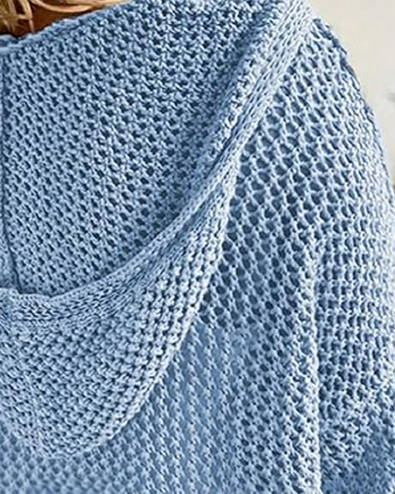 Dametopper Heklet Hullete Med Hette Langermet