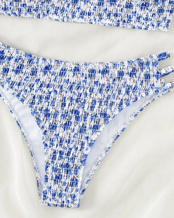 Bikini Lite Blomstret Trykk Bandeau