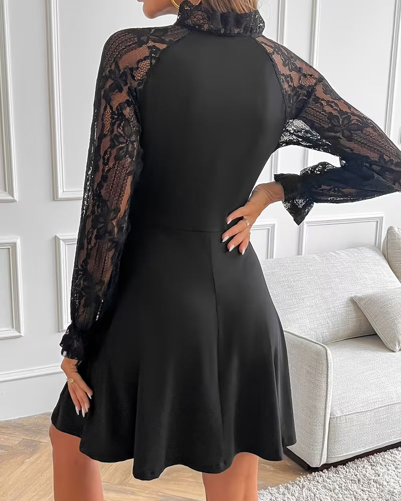 Kjole Blonder Lappetøysarbeid Elegant Slim