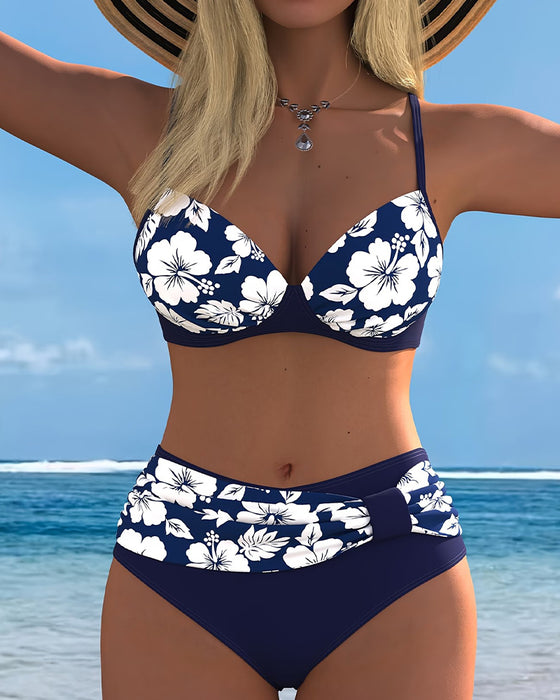 Bikinis Hibiscus Trykk Todelt
