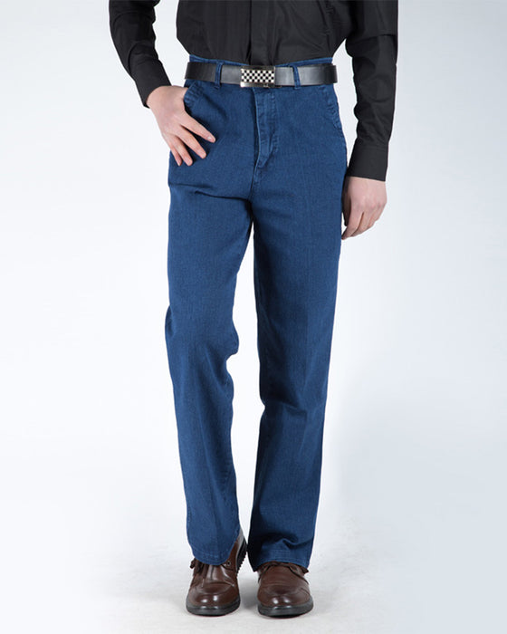 Herre Klassisk Rett Passform Stretchjeans