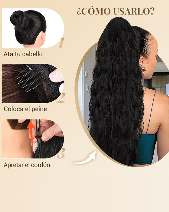 Lang Fyllig Og Krøllet Hårforlengelse