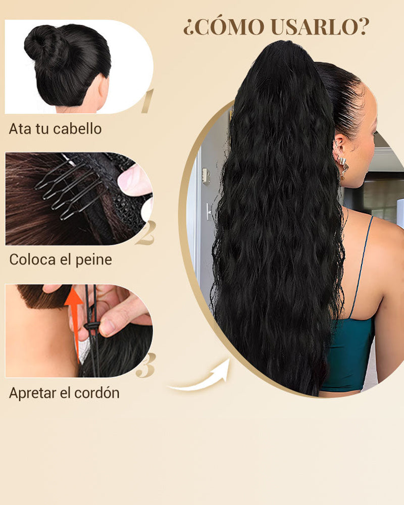 Lang Fyllig Og Krøllet Hårforlengelse