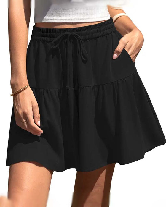 Shorts Ruffle Patchwork Knyting