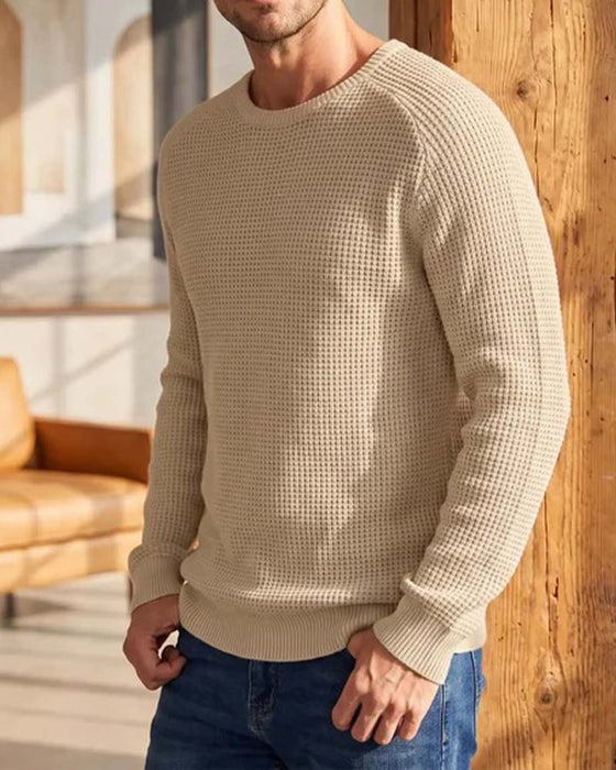 Pullover Menn Stilig Avslappet Strikket