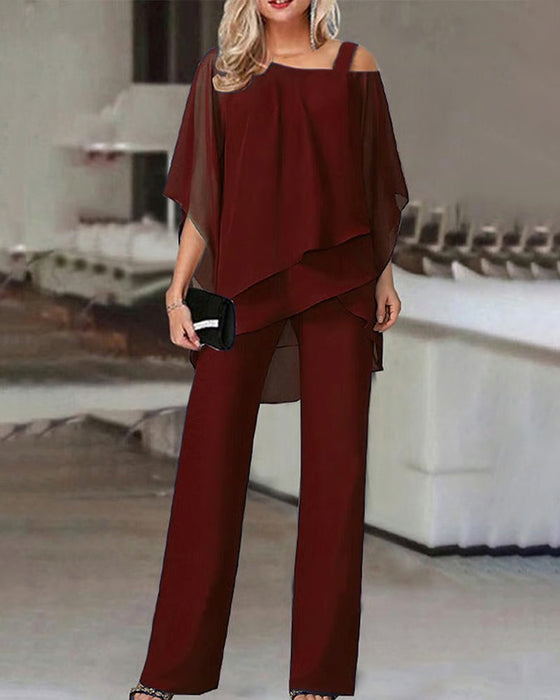 Todelt Sett Off-Shoulder Flagermuserme