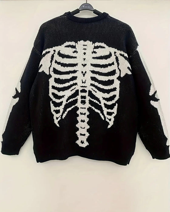 Pullover Rund Hals Lang Erme Trykket