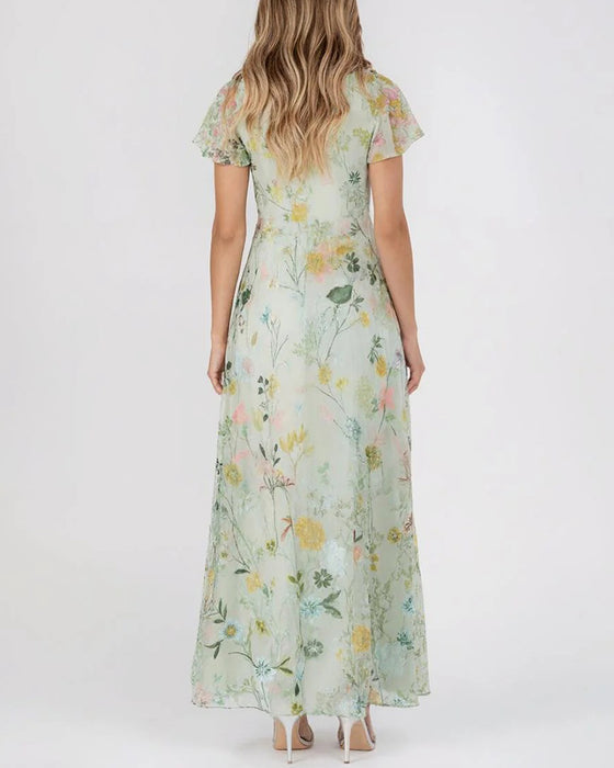 Kjole Ruffle Blomstret Trykk