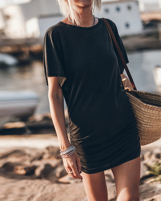 Kjole Rynket Midje Bodycon