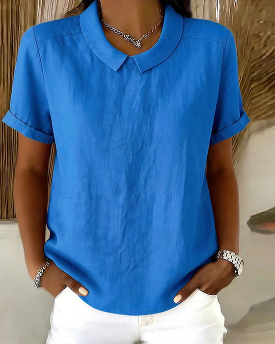Bluse Peter Pan Krage Kortermet