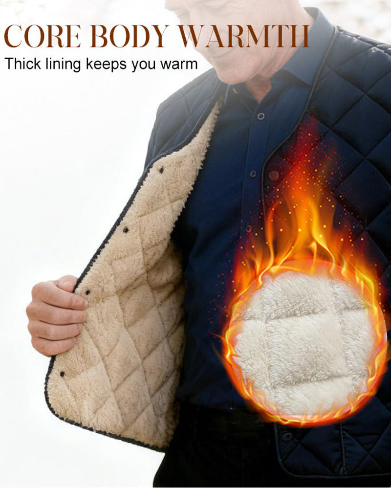 Herre Vest Casual Vattet Termofôret