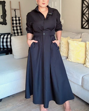 Skjortekjole Lapel Midje