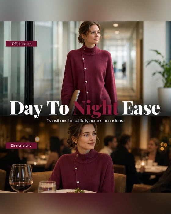 Cardigan Turtleneck Enkelknappet