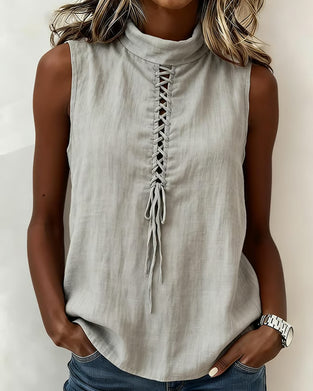 Tank Top Mock Neck Slips Ermeløs