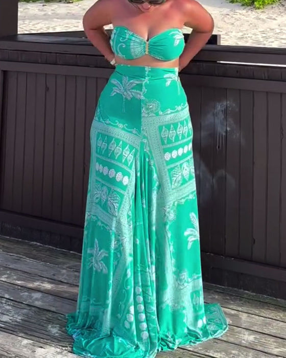 Badedrakt Personlig Og Elegant Brystinnpakket Trykt