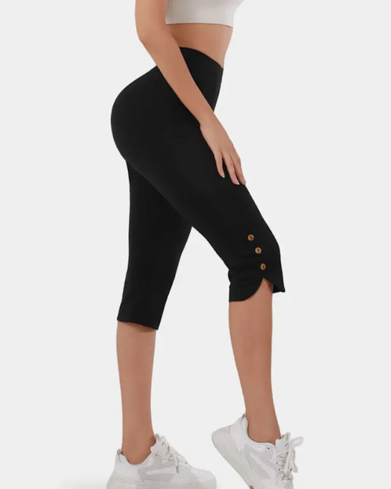 Leggings Ensfarget Slim-Fit Avkortet