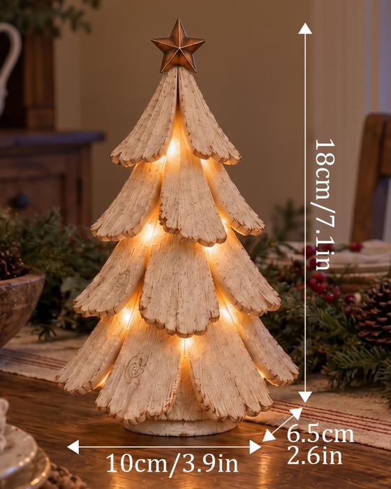 🎄🌙 Vintage Juletre Med Lys Figur