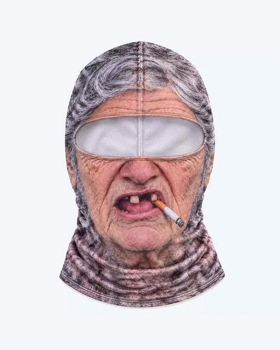 Maske Morsom 3d Sur Gammel Mann Ski