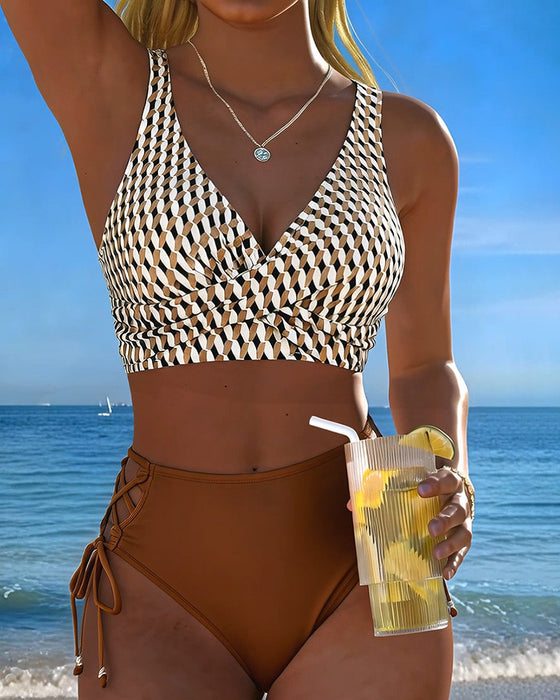 Bikini Geometrisk Trykk Slips