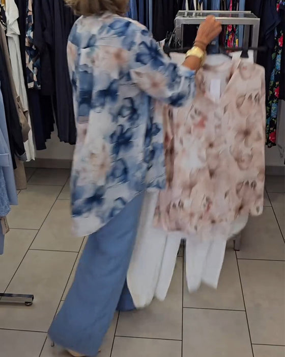 Bluse Akvarell Blomstret Casual