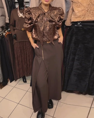 Skjørtbukser Stilig Glidelåsdesign Casual