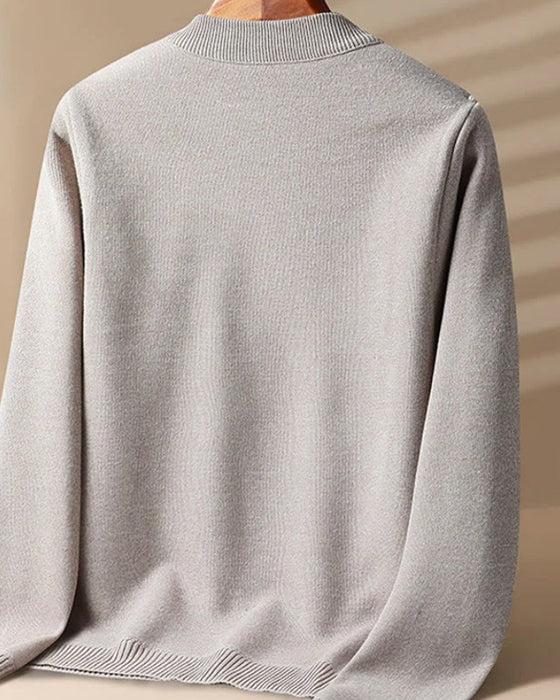 Genser MennS Vinter Fôret Med Fløyelsvarme Strikket